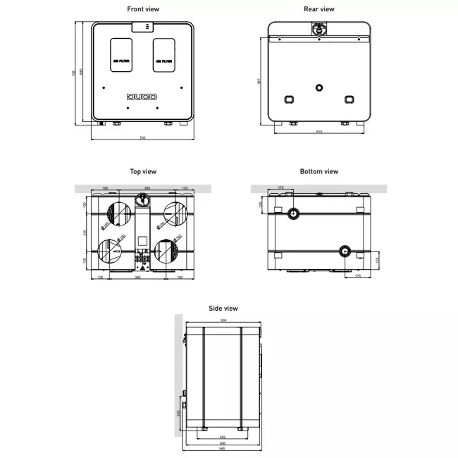 Unità WTW Duco DucoBox Energy Comfort D325