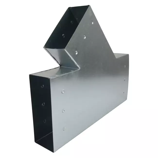 Raccordo a T 45 gradi 220x80 mm - 170x80 mm per canalizzazione