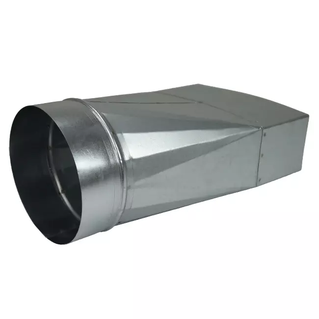 Adattatore 170x80 mm a diametro 150 mm per canalizzazione