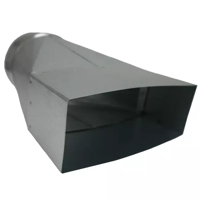 Adattatore 170x80 mm a diametro 150 mm per canalizzazione