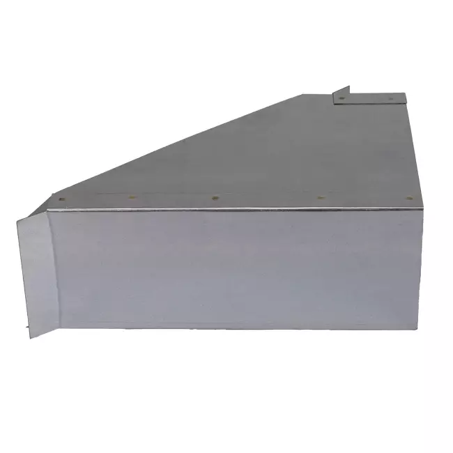 Attacco laterale 170x80 mm 45 gradi per canalizzazione