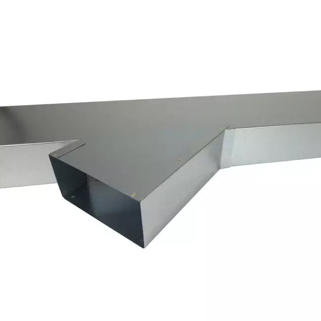 Attacco laterale 170x80 mm 45 gradi per canalizzazione