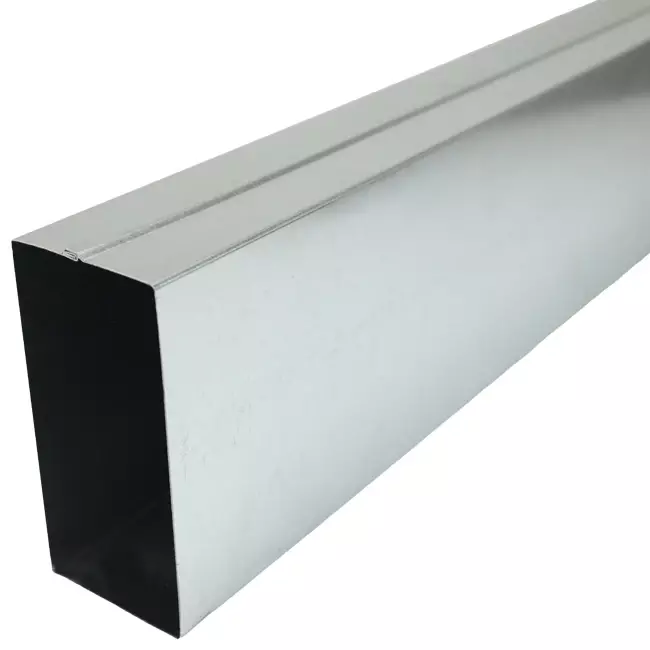 Canale gettato in fusione zincato 170x80 mm per lunghezza 1500 mm