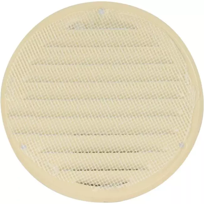 Griglia di aerazione in metallo tonda Ø 125 mm beige - MR125Y - RAL1015