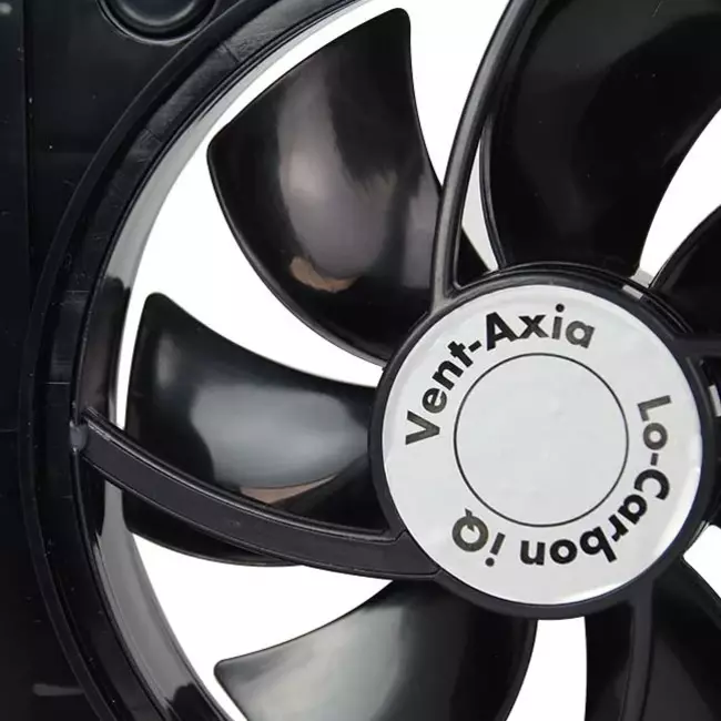 Vent-Axia Lo-Carbon iQ design piatto aspiratore per il bagno NERO Ø100 - 125 mm