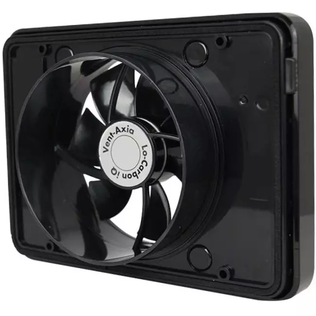 Vent-Axia Lo-Carbon iQ design piatto aspiratore per il bagno NERO Ø100 - 125 mm