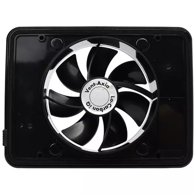 Vent-Axia Lo-Carbon iQ design piatto aspiratore per il bagno NERO Ø100 - 125 mm