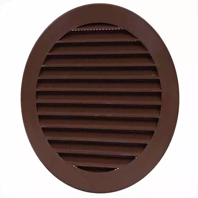Griglia con alette diametro 125 mm marrone - VR125B