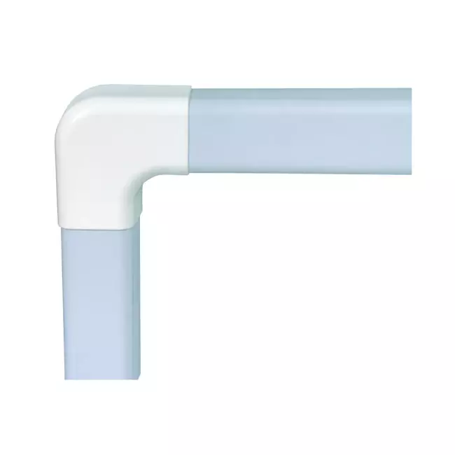 Climaplus condotto di condizionamento dell'aria Angolo di curvatura piatto 125 x 75 mm RAL 9010 BIANCO