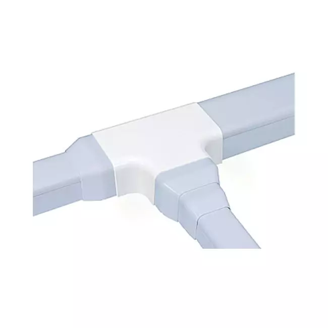 Climaplus canalizzazione aria condizionata Pezzo a T per montaggio canalina 125 x 75 mm RAL 9010 BIANCO