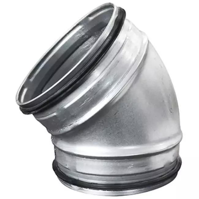 Curva tonda corta spiro 45° Ø 200 mm per tubo spiro