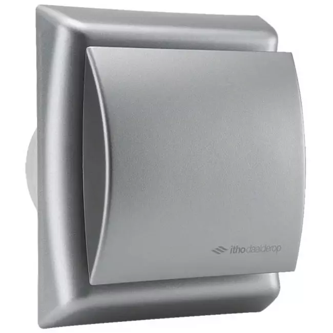 Itho Daalderop aspiratore per il bagno Ø 100 mm- opaco argento con timer BTVZ-N211 T