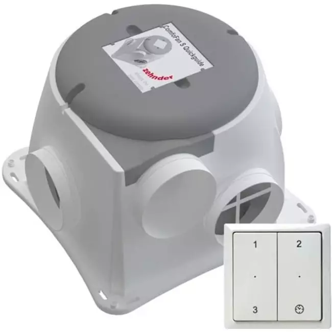 Zehnder ComfoFan Silent Pacchetto 460 m³/h + comando RFZ - spina con messa a terra