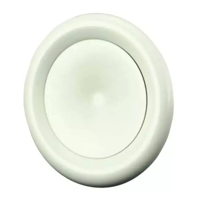 Valvola alimentazione ventilazione in metallo Ø 100 mm RAL 9010 con morsetti a molla - DVSC-P100