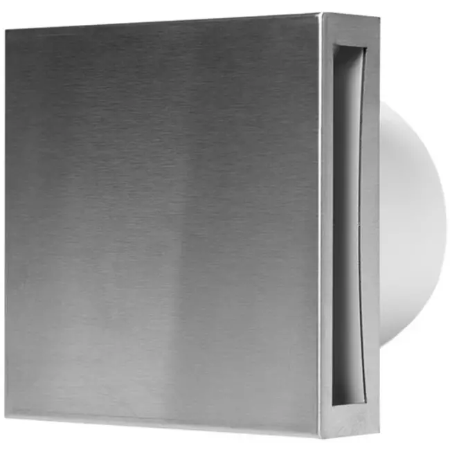 Aspiratore per il bagno Ø 100 mm acciaio inox con timer - Design EET100Ti