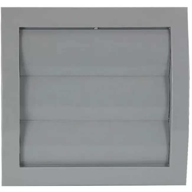Griglia di aerazione a sovrapressione con grata alettata diametro 150x150: 100 grigia - ND10ZP