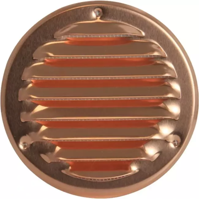 Griglia di aerazione in metallo tonda 100 mm rame - MR100Cu