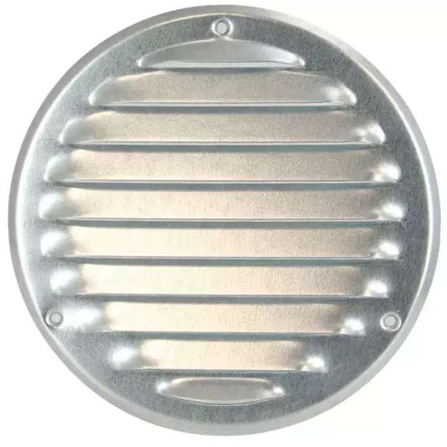 Griglia di aerazione metallica rotonda Ø 125 mm zincata - MR125ZN