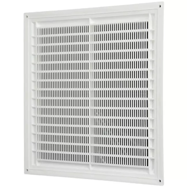 Griglia di aerazione quadrata con grata 250x250 mm bianca - VR2525