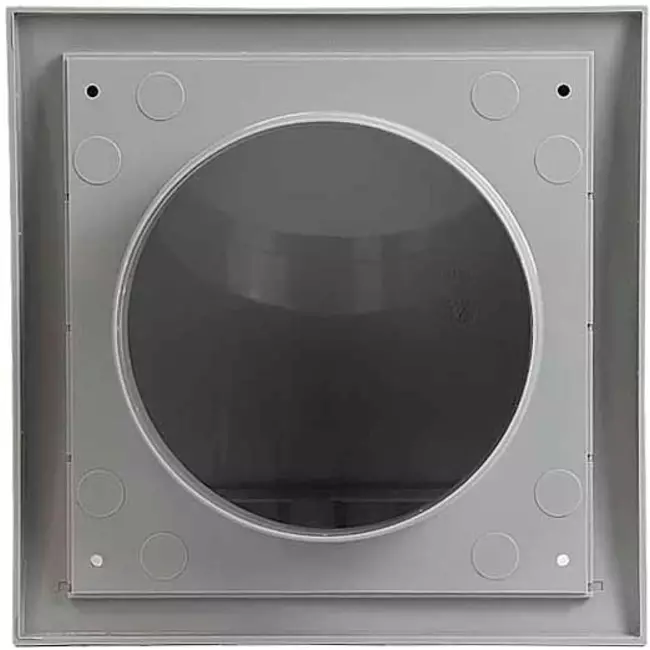 Griglia a muro con valvola di non ritorno 190x190 mm diametro 125 mm grigia - ND12FVP