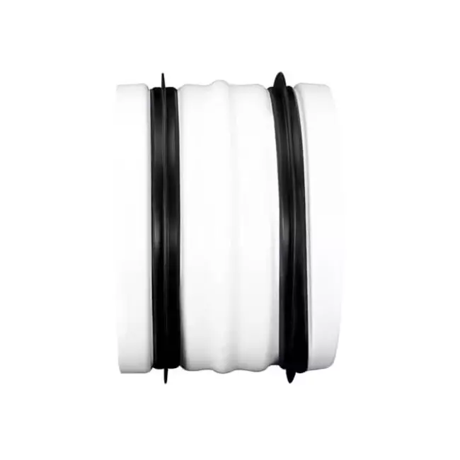 Raccordo bianco diametro 125 mm in metallo - RAL 9010