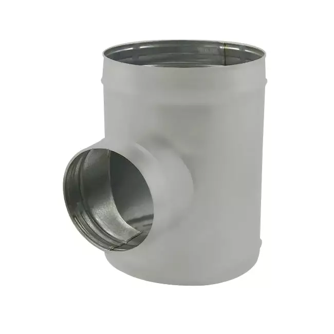 Raccordo a T Ø 100 mm - Ø 80 mm per tubo spiro (90°) - personalizzazione RAL7035