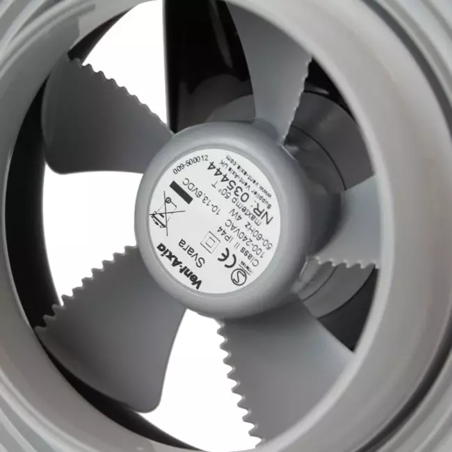 Ventilatore da bagno Svara con timer, sensore di umidità e sensore di luce, 100-125 mm (controllabile tramite app) NERO