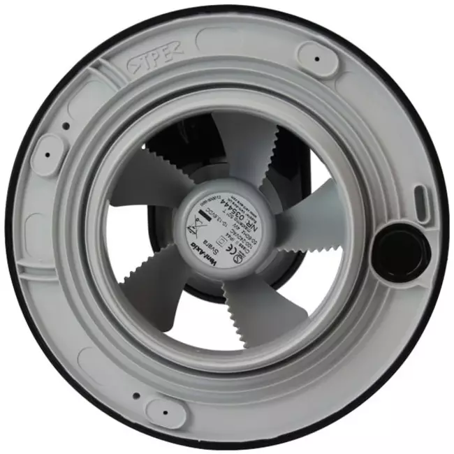 Ventilatore da bagno Svara con timer, sensore di umidità e sensore di luce, 100-125 mm (controllabile tramite app) NERO