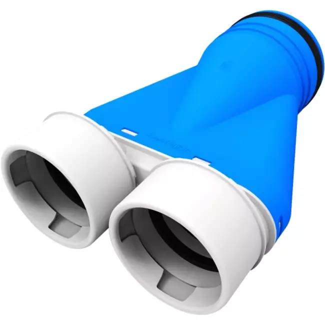 Vent-Axia Uniflexplus collettore della valvola di ventilazione 2 x Ø90 mm con manicotto Ø125 mm