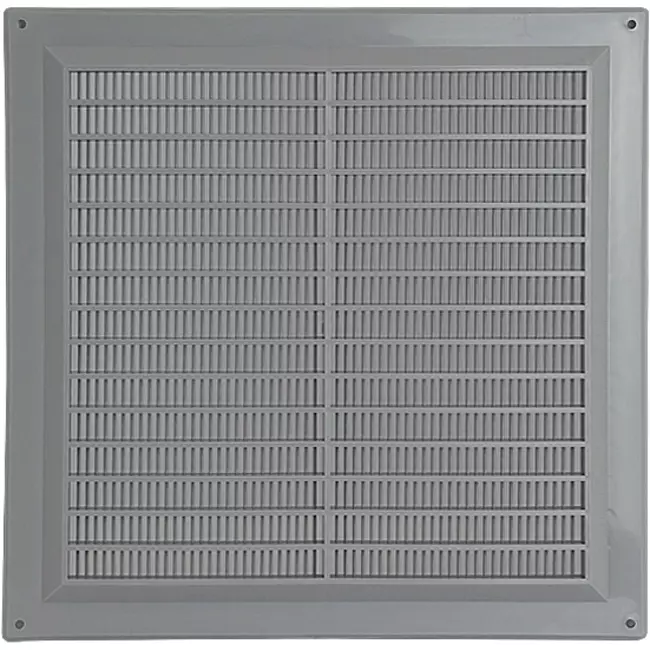 Griglia di aerazione quadrata con grata 250x250 mm grigia