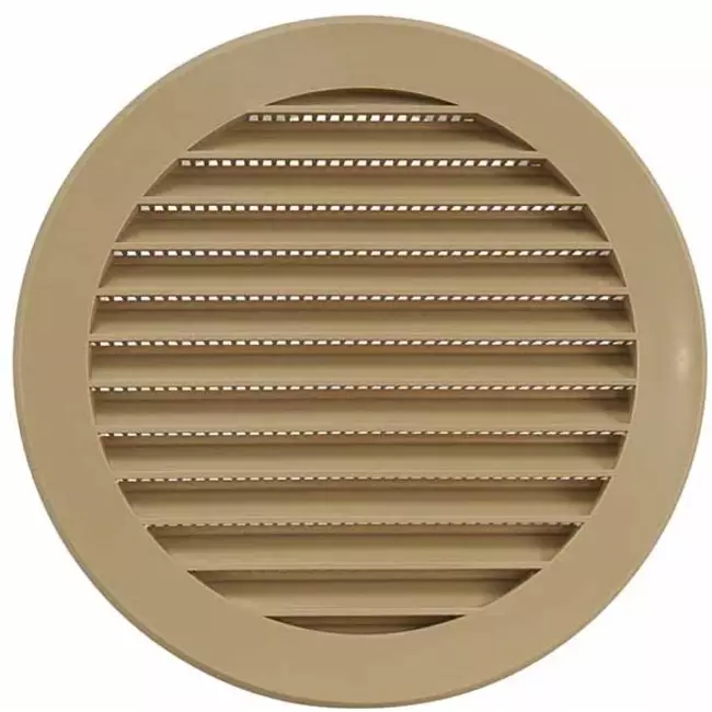 Griglia con alette diametro 125 mm beige - VR125Y