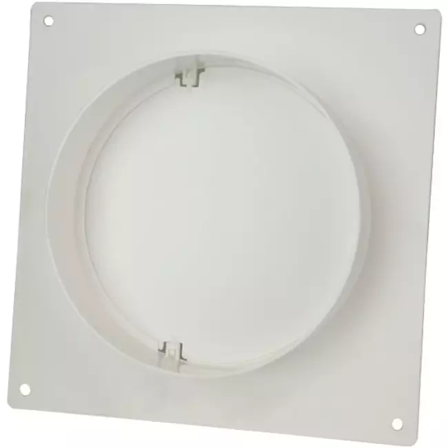 Piastra a parete tonda in plastica con valvola di non ritorno diametro: 100 mm - AFV100