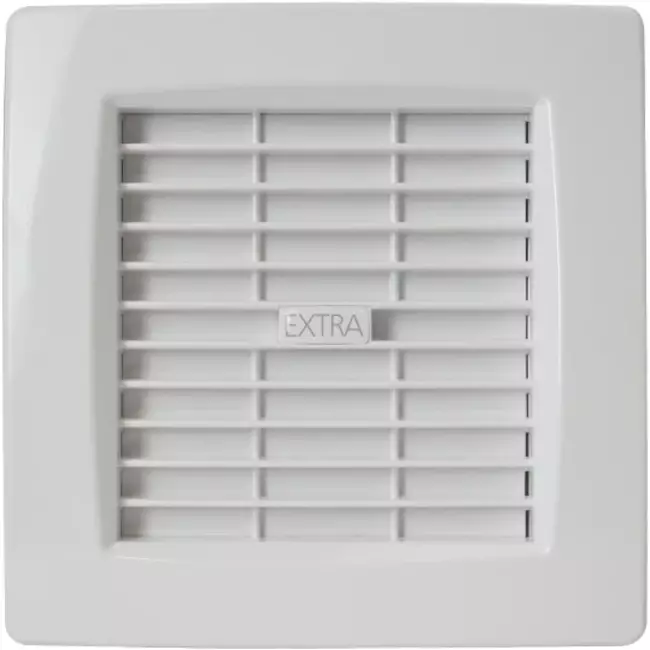 Aspiratore per il bagno Ø 100 mm bianco con sportello di chiusura automatico e timer - versione lusso X100ZHT