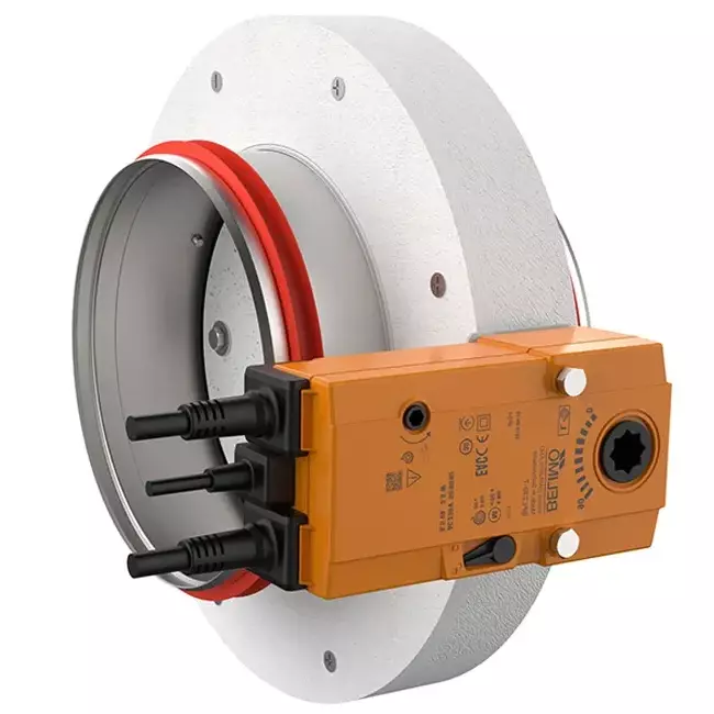 Serranda tagliafuoco rotonda compatta 630 mm servomotore 24V - E-FDC DD M24 D630
