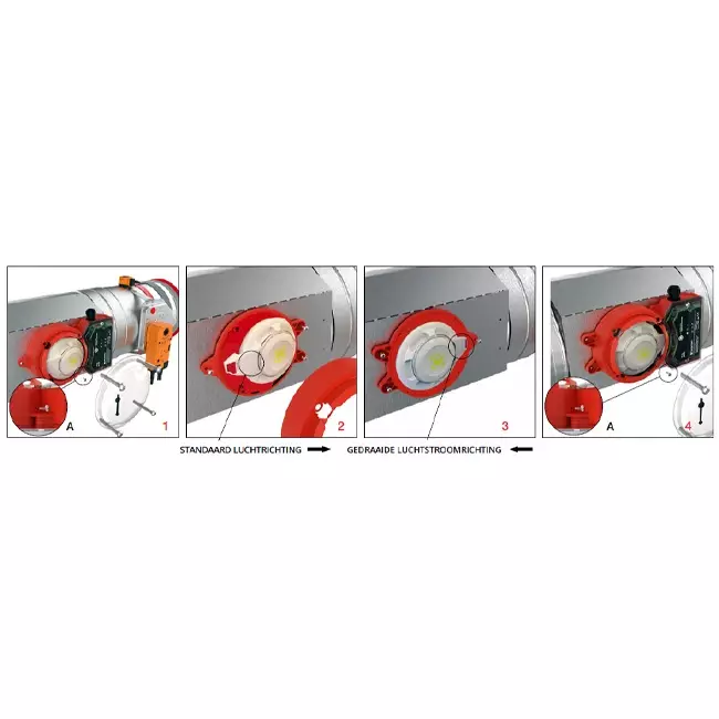 Sensore di fumo 24V per serranda tagliafuoco circolare 355 mm - E-FDC A SSA D355 24