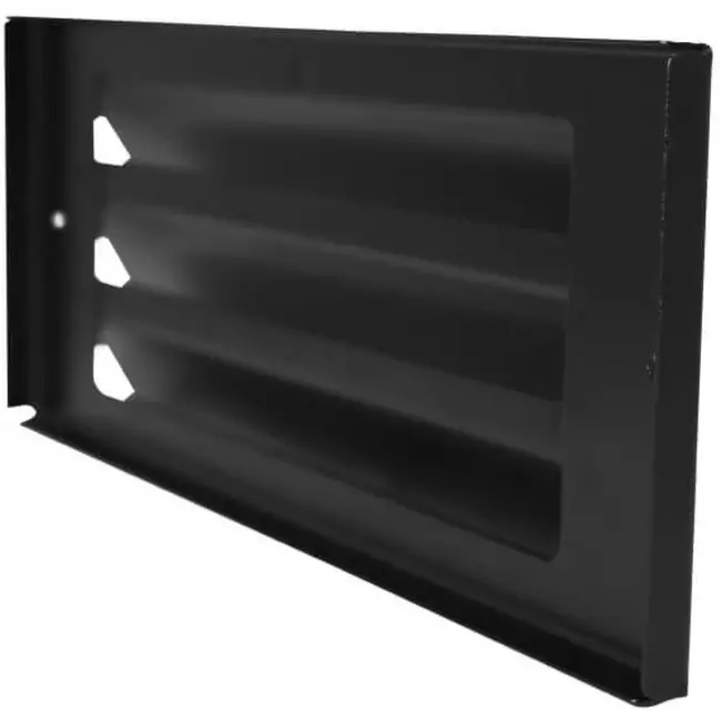 Griglia a parete esterna montata in superficie 300 mm x 100 mm NERO