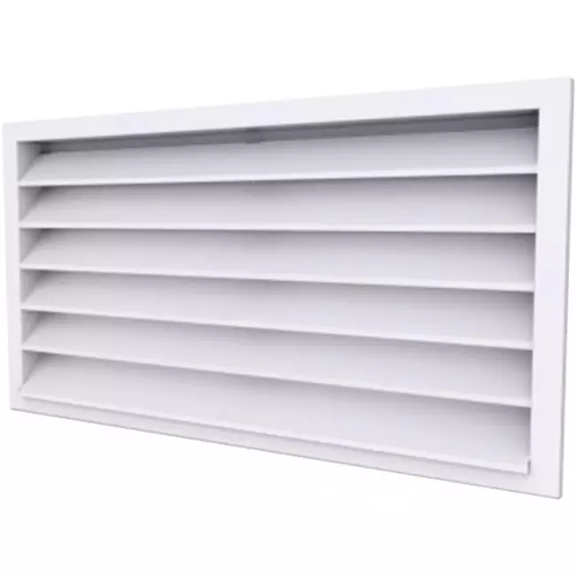 Diffusore da muro esterno 800x500 in acciaio con alette fisse - colore misto RAL 9003
