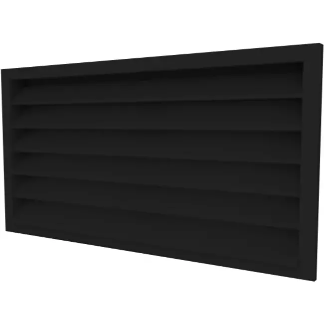 Diffusore da muro esterno 700x500 in acciaio con alette fisse - colore misto RAL 9005