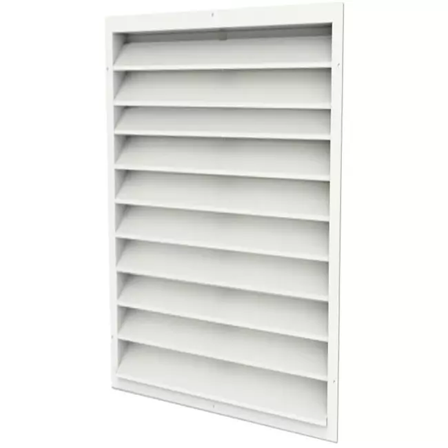 Griglia da muro esterna 600x1000 in alluminio con alette fisse - colore misto RAL 9010