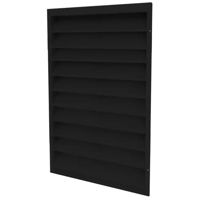 Diffusore da muro esterno 600x1000 in acciaio con alette fisse - colore misto RAL 9005