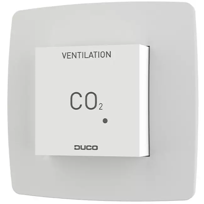 Sensore ambiente Duco CO2 senza controllo RF/Cavo bianco