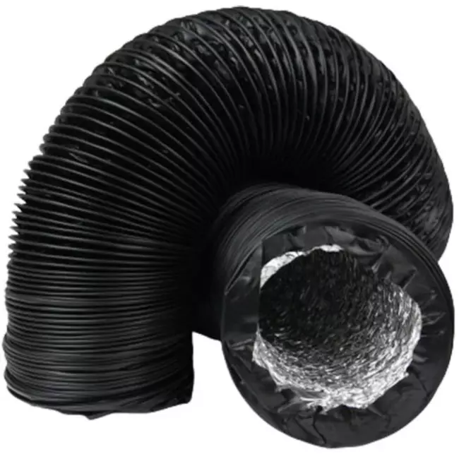 Tubo di ventilazione Combidec in alluminio con strato esterno in poliestere NERO Ø 160 mm (10 metri)