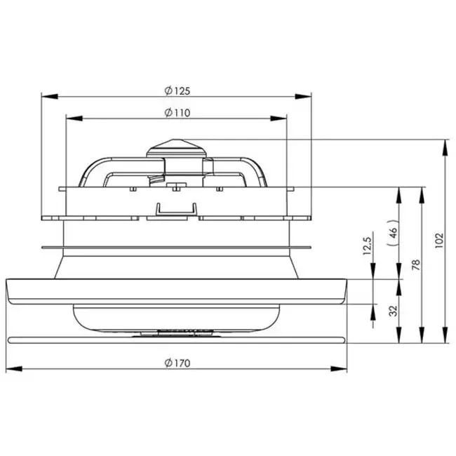Valvola di estrazione Zehnder ComfoValve Luna E125