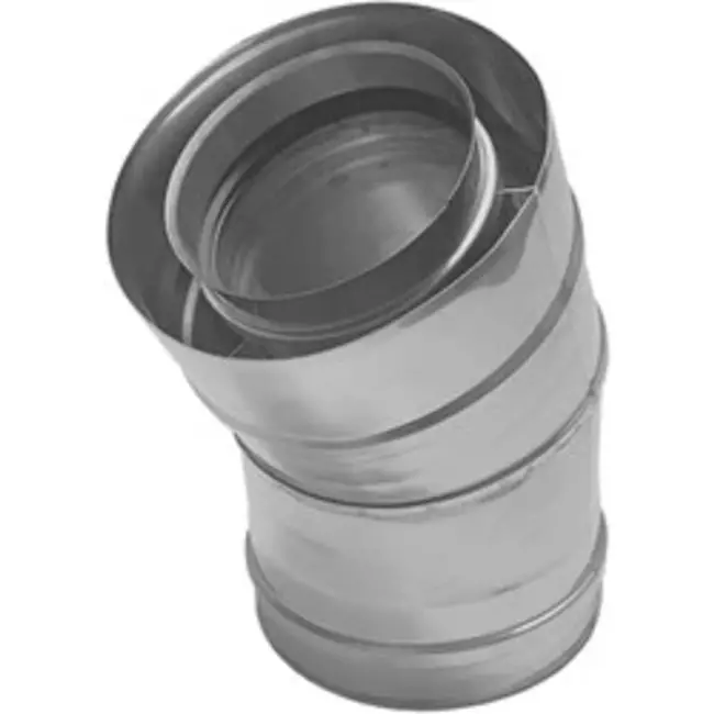 Curva concentrica diametro 130 - 200 mm 30° I316L/I304 (D 0,5/0,6) (incl.  gomme di tenuta tubo interno)