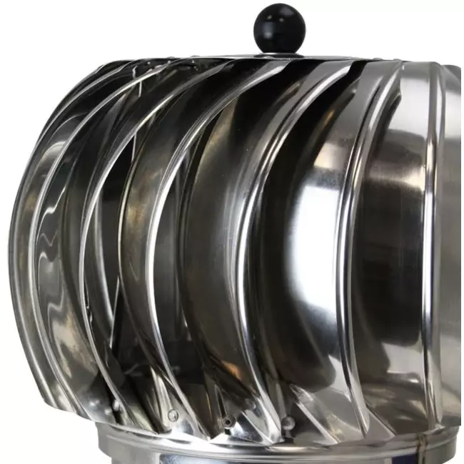 Aspiratore da tetto eolico Cowl 200 mm acciaio inox faldale tetto incluso - 115 m3/h