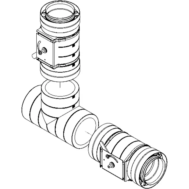 Raccordo a T isolato EPS diametro 160 mm