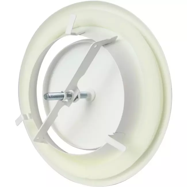 Valvole scarico ventilazione in metallo Ø 200 mm RAL 9010 con morsetti a molla - DVSC200