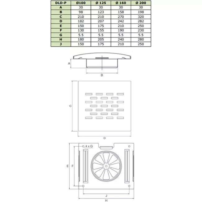 Valvola di alimentazione e valvola di estrazione deluxe con filtro Ø 100 mm - Alpha DLD-P100