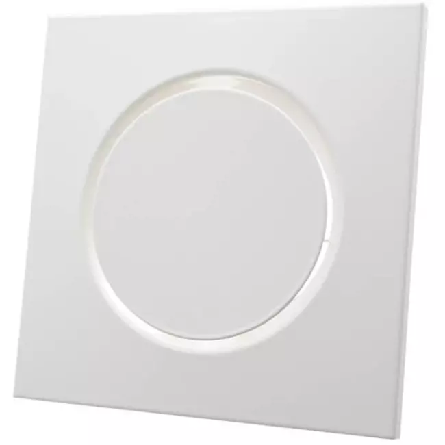 Valvola di alimentazione per ventilazione in metallo quadrato Ø 125 mm bianca con morsetti a molla - DVSQ-P125