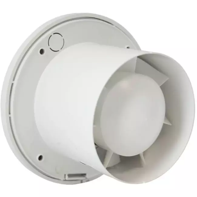 Aspiratore per il bagno rotondo Ø 100 mm bianco con timer - EE100T